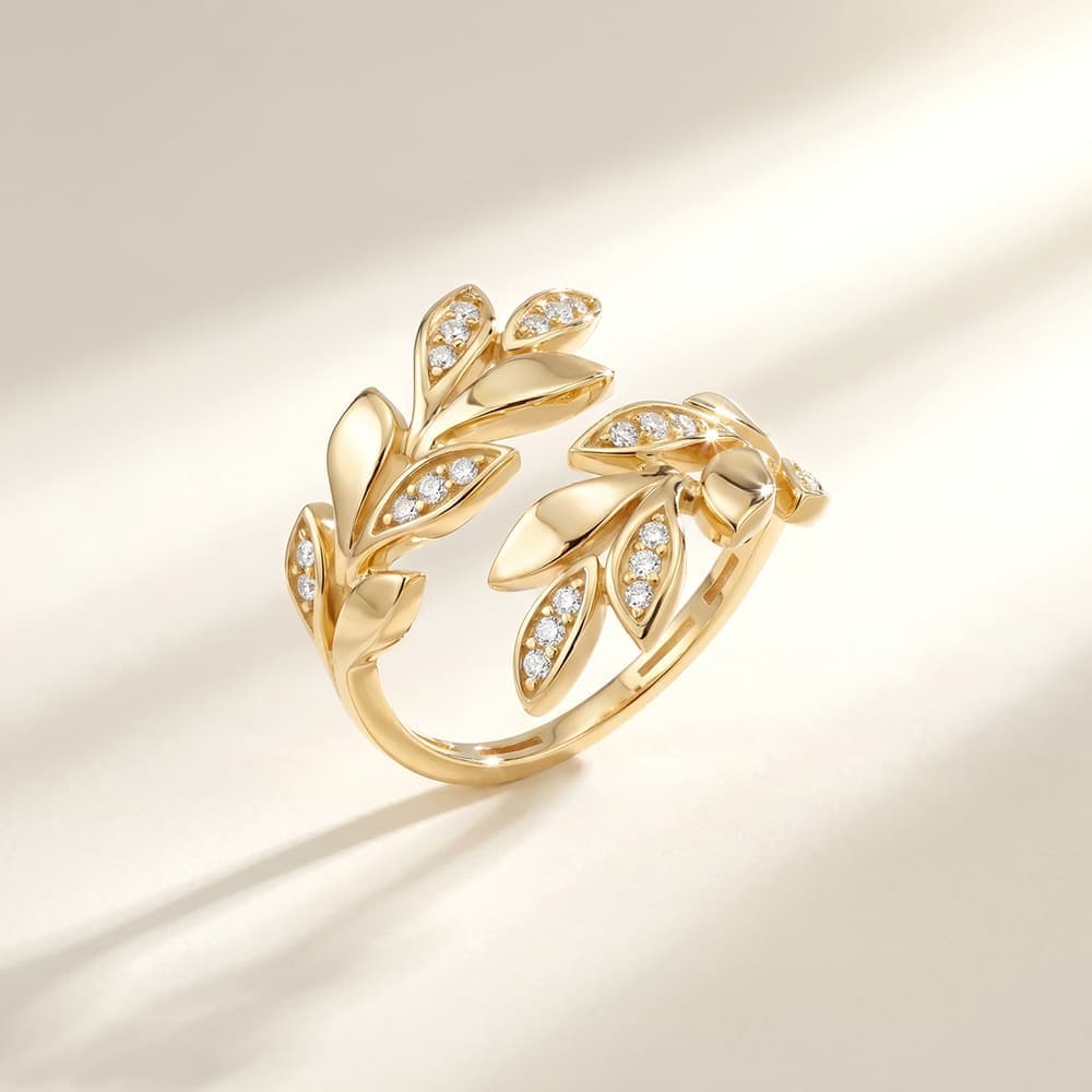 Packshot bijou sublimé par IA : bague mise en scène sans shooting studio