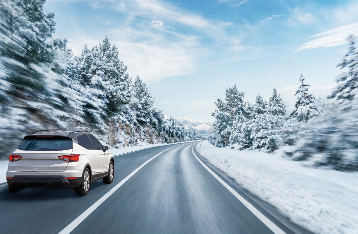 Mise en situation produit par IA : visuel de voiture avant changement de décor