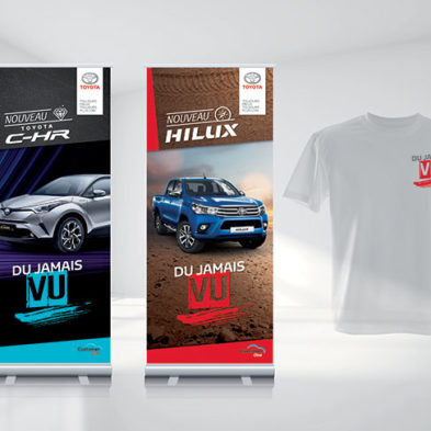 Identité graphique lancement 3 véhicules - Toyota France