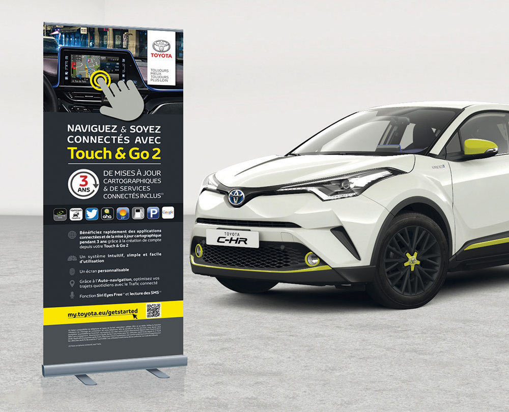 Graphiste Freelance - Roll'up Touch & Go - TOYOTA FRANCE